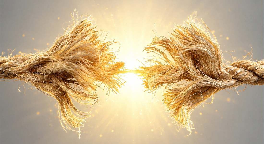 Cords breaking with a beautiful golden light shining representing the cutting of negative etheric cords and healing.