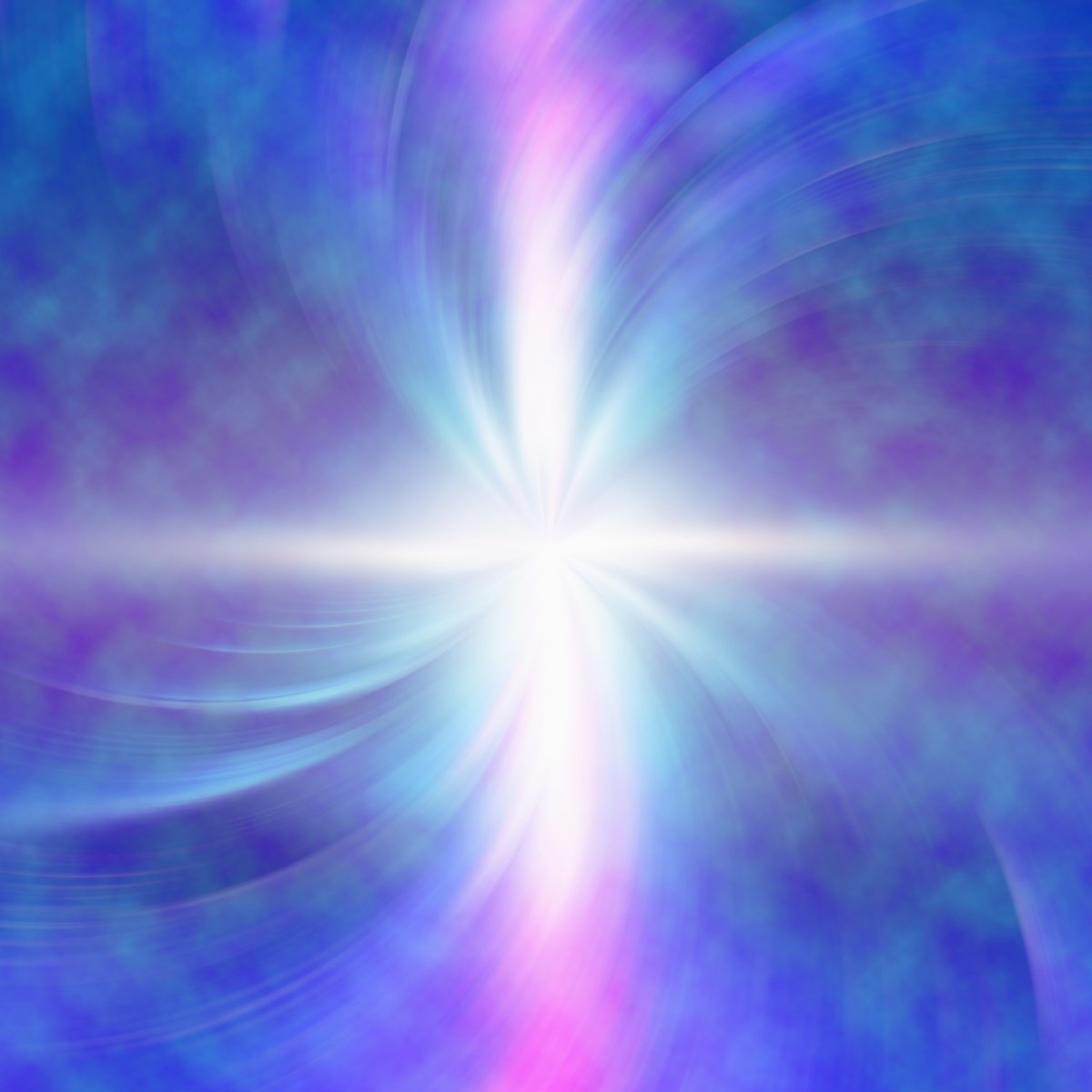 A bright white glowing light burst, surrounded by swirling blue and purple energy, representing the 3333 angel number.