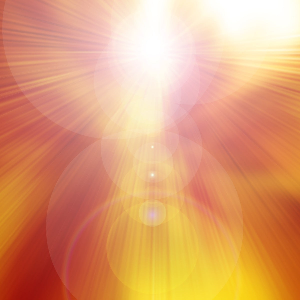 An intense yellow and orange light radiating outwards representing Archangel Jophiel illuminating energies.