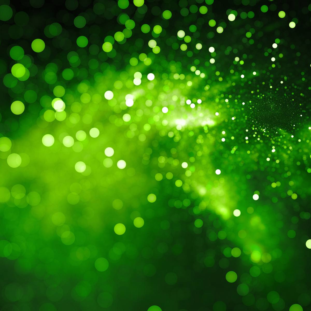 Green glittery background with a star-like focus symbolising Archangel Gabriel's energies.