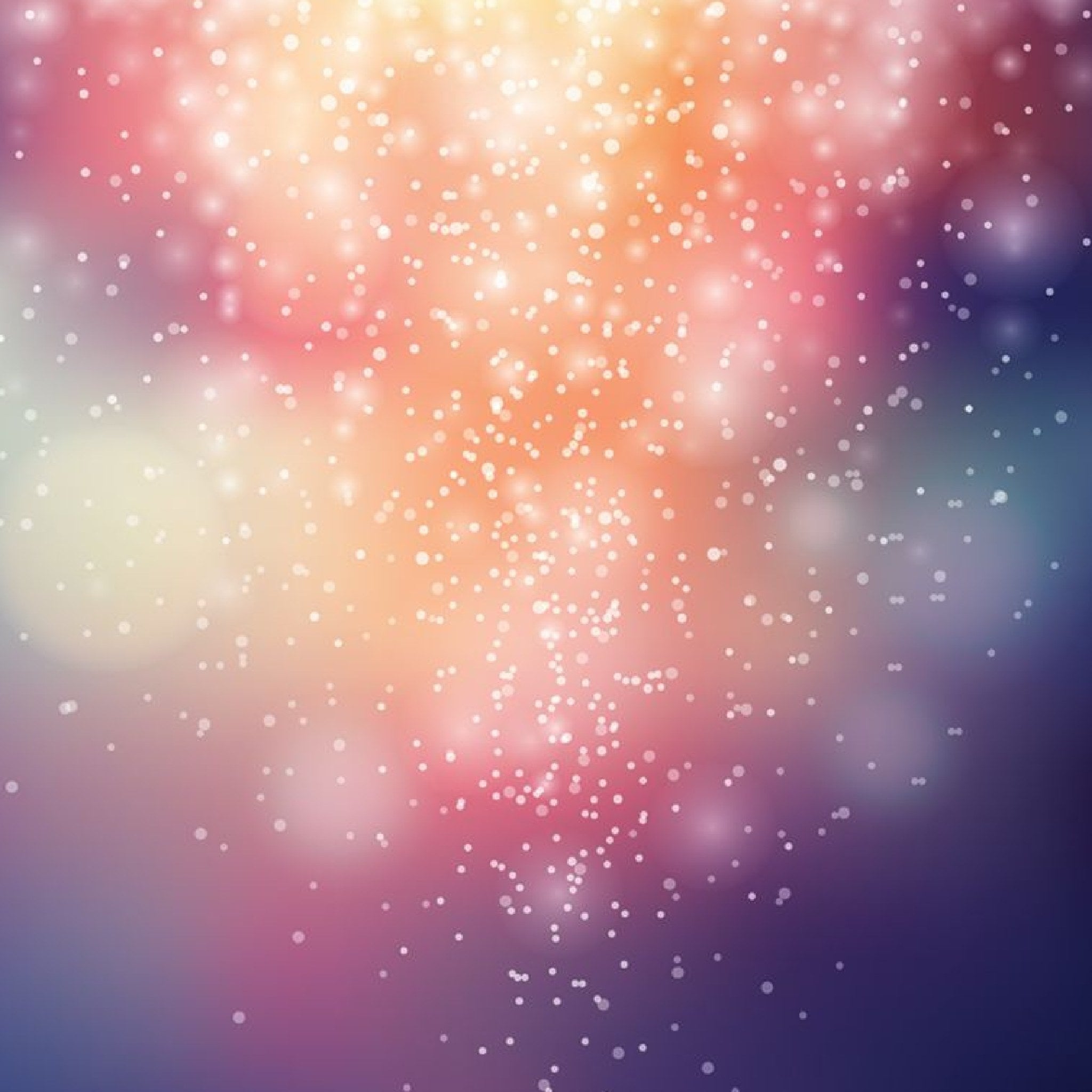 An abstract, digitally created background featuring a bokeh and soft-focus effect, consisting of numerous tiny white lights and larger glowing orbs against a vibrant blend of colours, including bright orange, pink, blue, and purple, symbolising the intense divine energy of the Archangel Uriel.