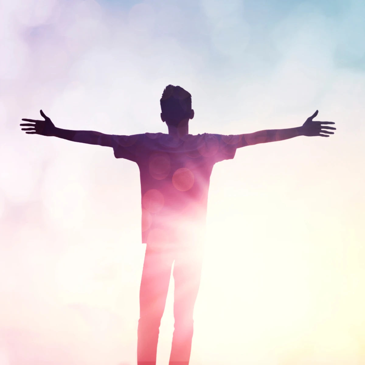 Distant attunements illustration: person with outstretched arms.