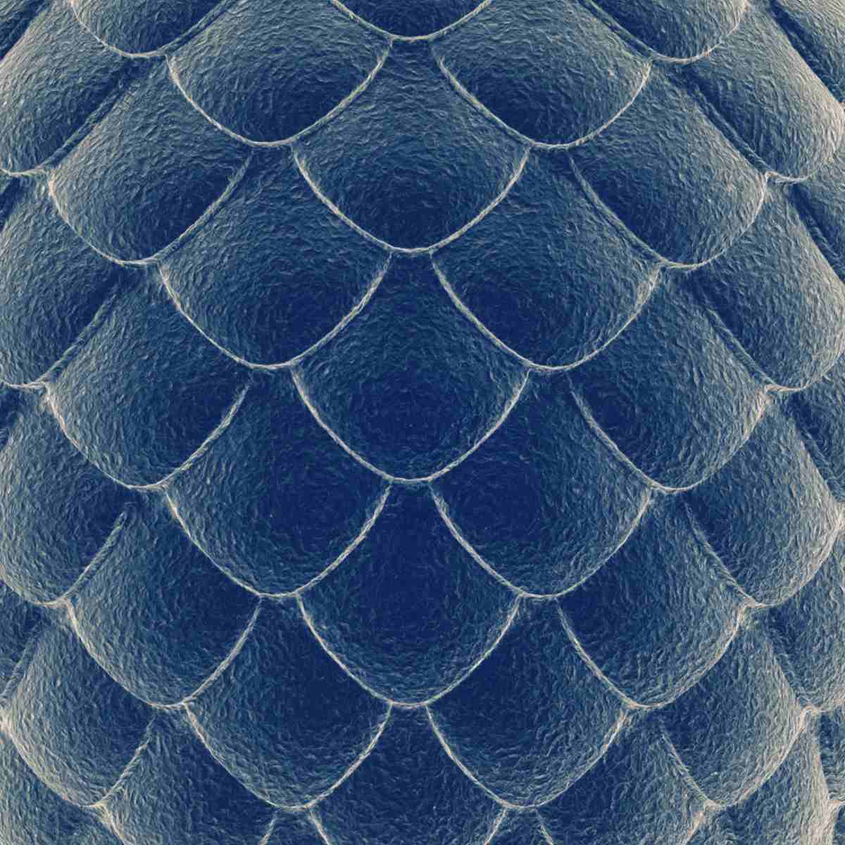 A close-up texture of deep blue dragon scales in a uniform, overlapping pattern, with subtle light highlights, representing dragon scales shielding.