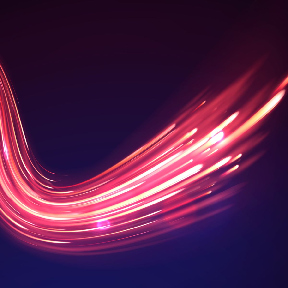 Pink light streaks on a dark background representing the purification of etheric cords.