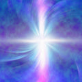A bright white glowing light burst, surrounded by swirling blue and purple energy, representing the 3333 angel number.