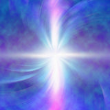 A bright white glowing light burst, surrounded by swirling blue and purple energy, representing the 3333 angel number.