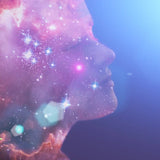 A person with a head full of stars, representing clairsentience, or extrasensory perception.