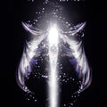 Bright white feathery, energetic wings and sparkles, representing angels of energetic protection connection.