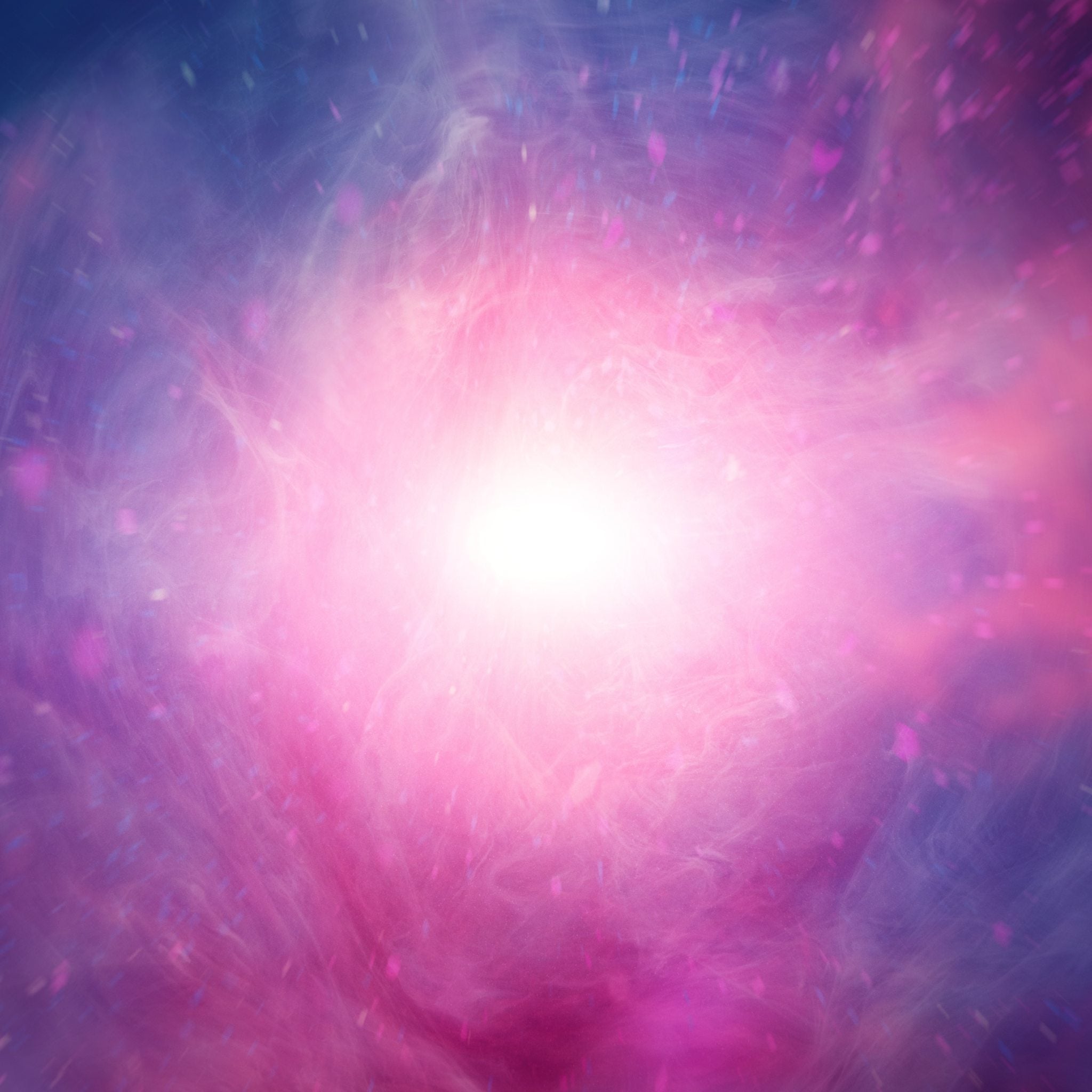 Swirling pink and purple cosmic light, suggesting an Archangel Chamuel connection.