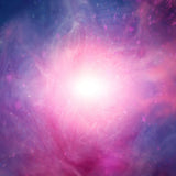 Swirling pink and purple cosmic light, suggesting an Archangel Chamuel connection.