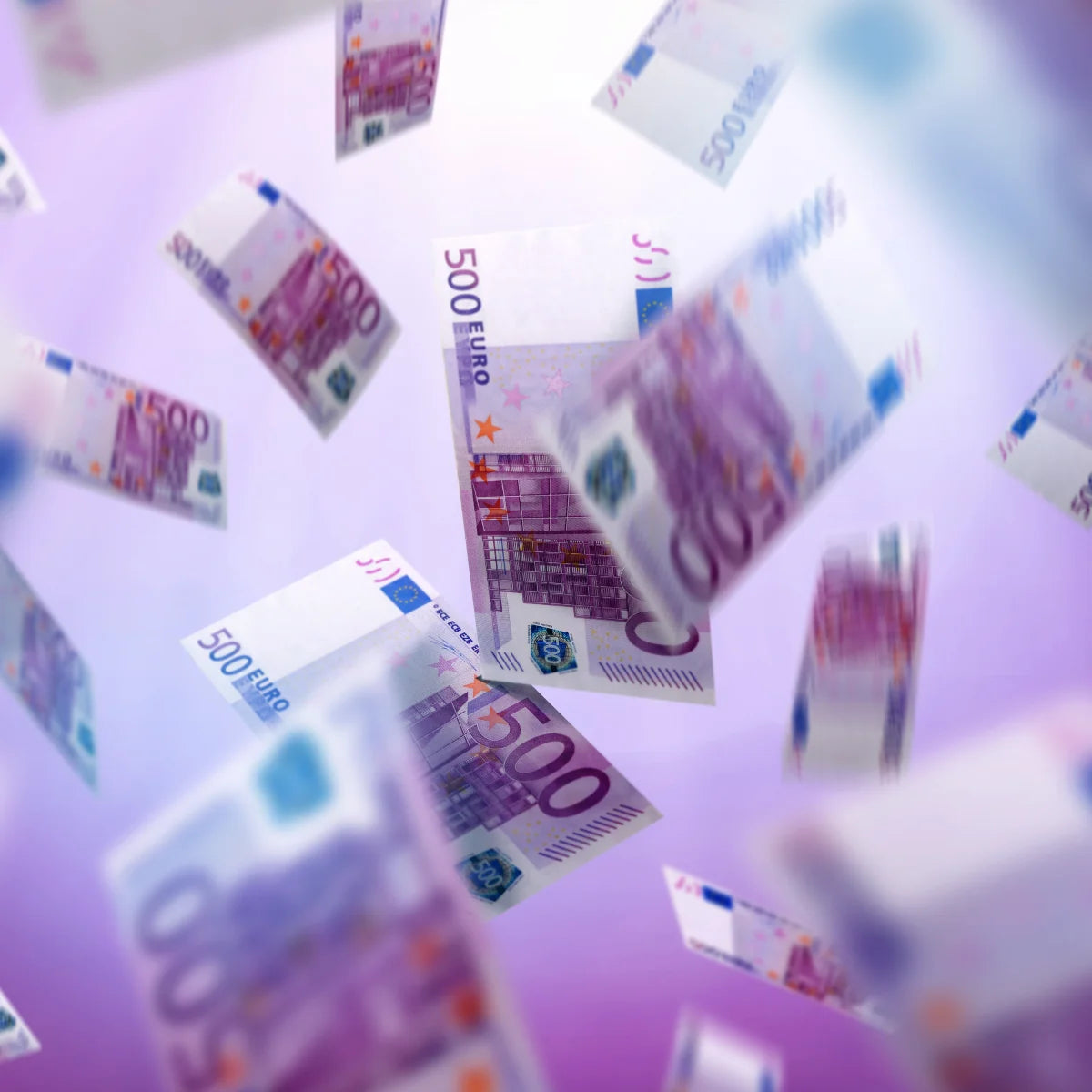 500 Euro banknote bills representing money abundance, Arcturian Spiritual Money Healing Niemakaiha attunement.