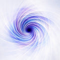 An ethereal white, indigo, and violet digital vortex with translucent, swirling ribbons spiralling inward representing channelling clearing.
