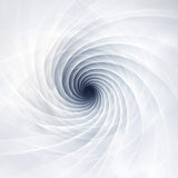An ethereal white and pale grey digital vortex spiralling inward representing spiritual detox clearing.