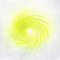 An ethereal white and bright lime-green digital vortex with translucent, swirling geometric light ribbons spiralling inward.