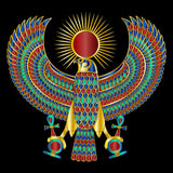 A colourful, detailed illustration of the Egyptian falcon God Horus.