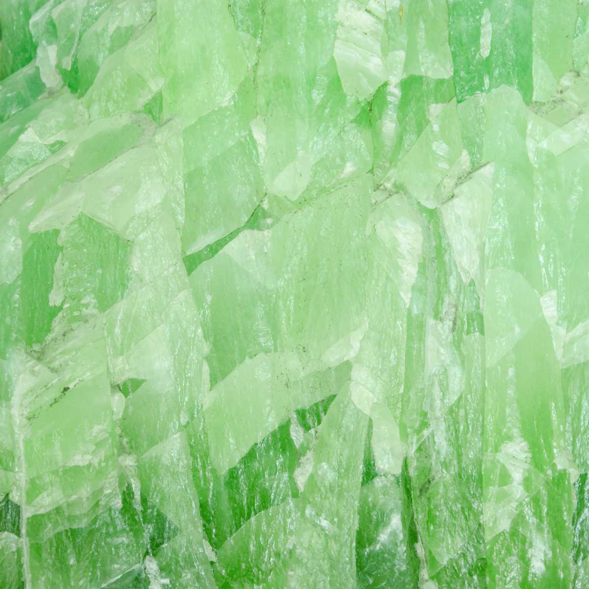 Close-up of green jade crystal.