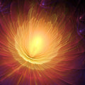 Radiant, multicolored abstract design with a bright center.