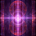 Abstract fractal design with purple and red colours on a dark background.