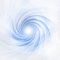 An ethereal white and sky-blue digital vortex with translucent, swirling geometric light ribbons spiralling inward.