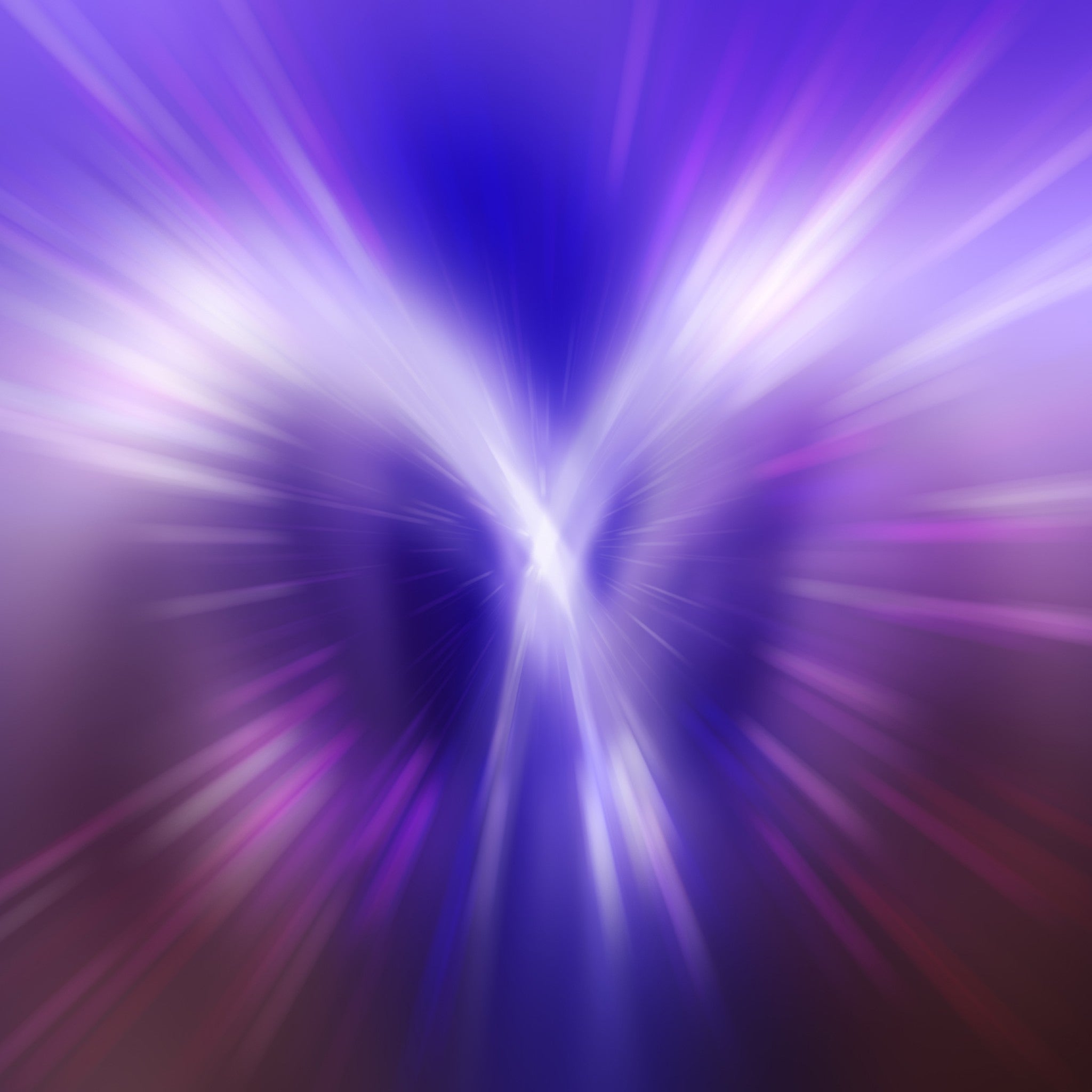 Abstract blue, purple and pink light burst effect symbolising Archangel Michaels protective wings.