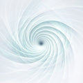 An ethereal white and pale mint digital vortex with translucent, swirling geometric light ribbons spiralling inward.