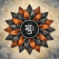 Earth Star Chakra (Vasundhara) with a central symbol on a textured background.