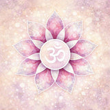 Pink Soul Star Chakra with a white symbol on a misty lavender background.