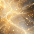 Elegant gold energy flows symbolising energetic money flow and abundance.